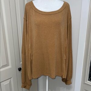 She and Sky Camel Long Sleeve Tunic